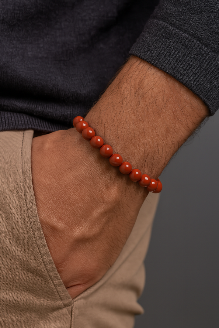 Bracelet "Énergie et Vitalité" en Jaspe Rouge