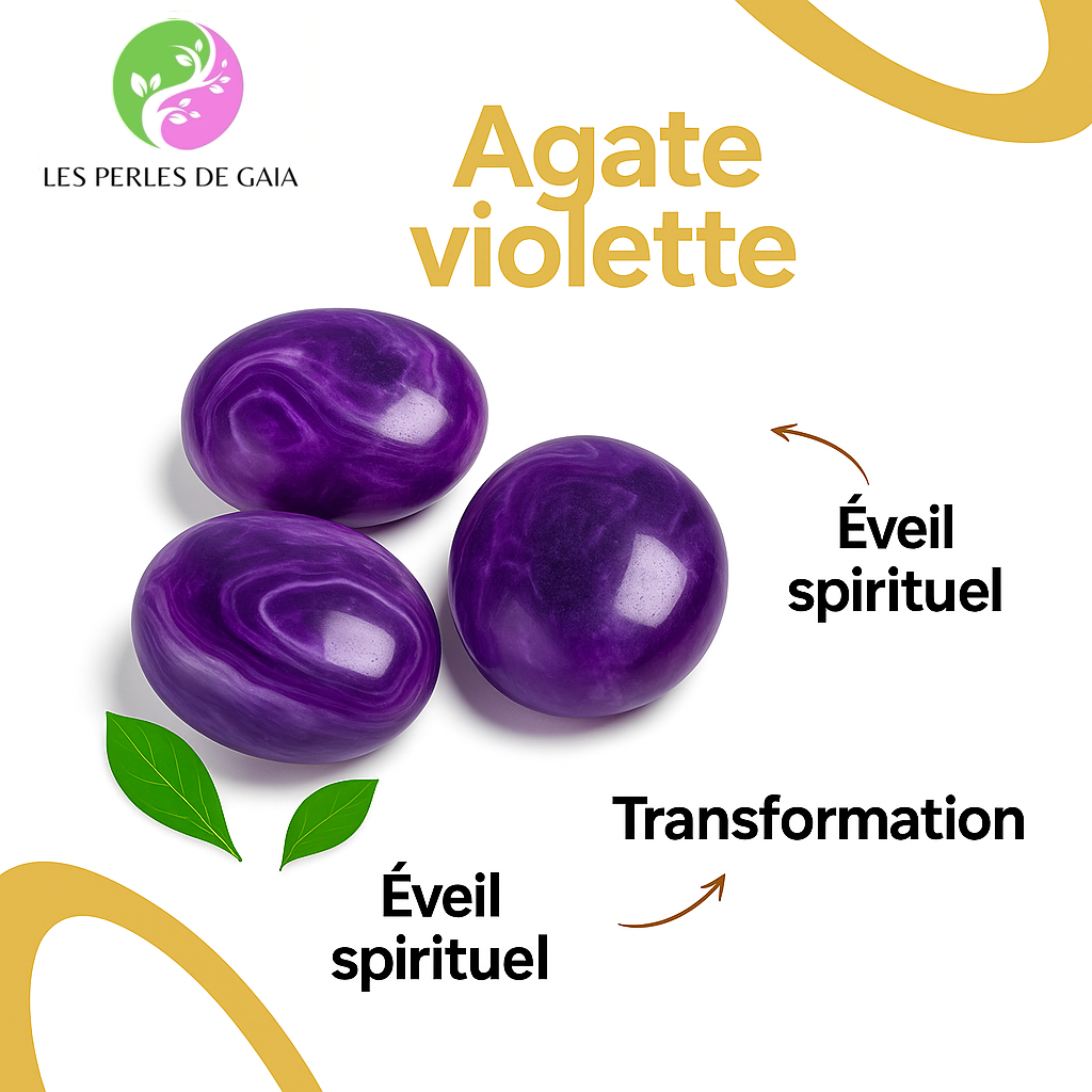 Bracelet "Intuition et Connexion Spirituelle" en Agate Violette