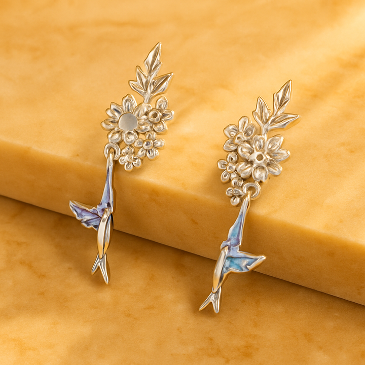Boucles d’Oreilles "Colibris Enchantés"