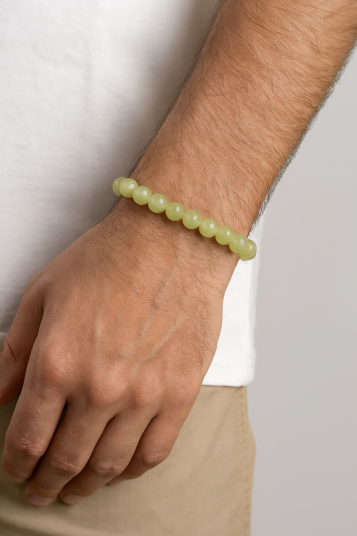 Bracelet Sagesse et Prospérité en Jade Hetian