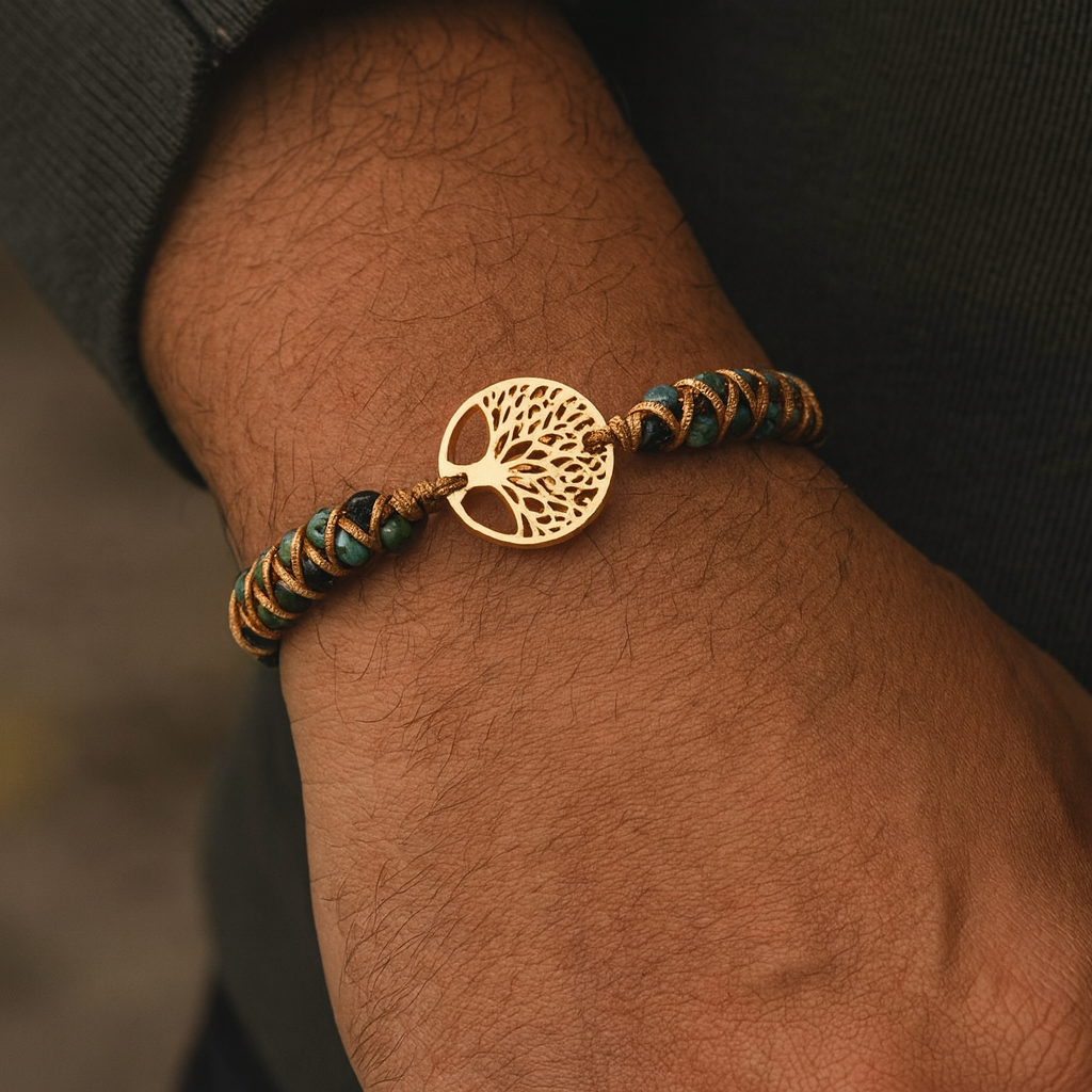 Bracelet Arbre de Vie en Pierre Espoir