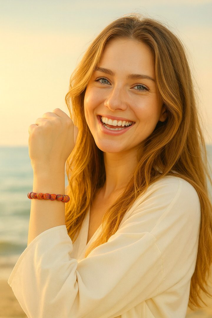 Bracelet "Accepter sa Différence" en Malachite Colorée