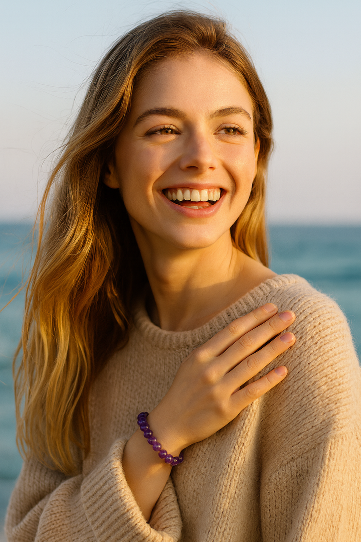 Bracelet "Spiritualité" en Améthyste