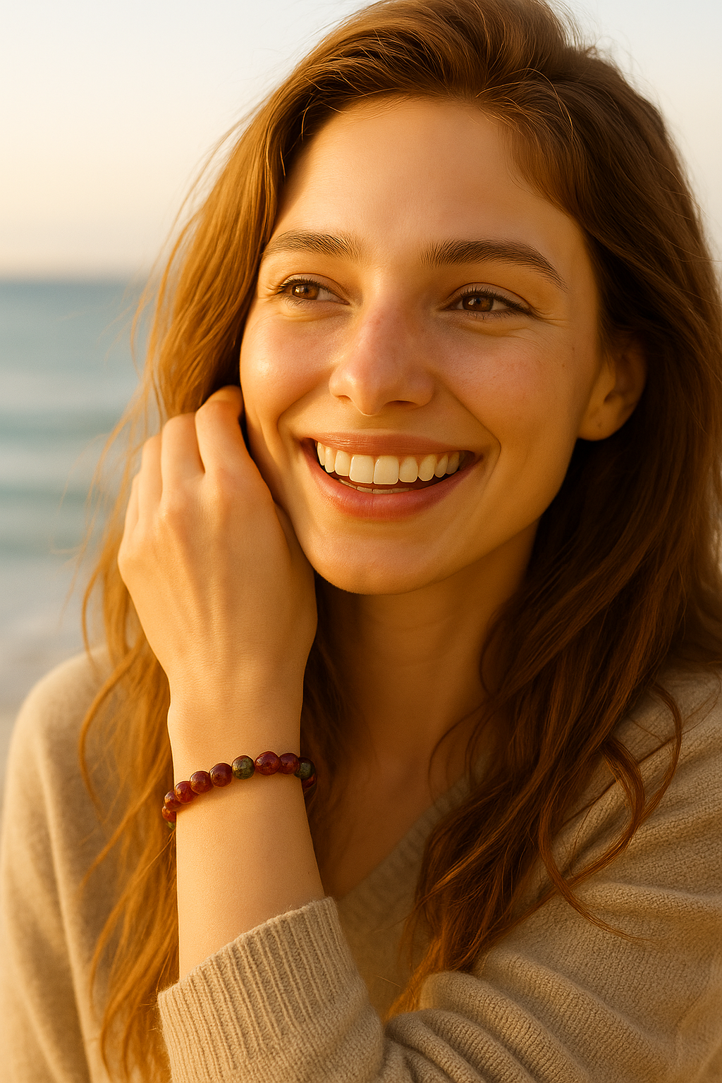 Bracelet "Énergie et Vitalité" en Pierres de Grenat