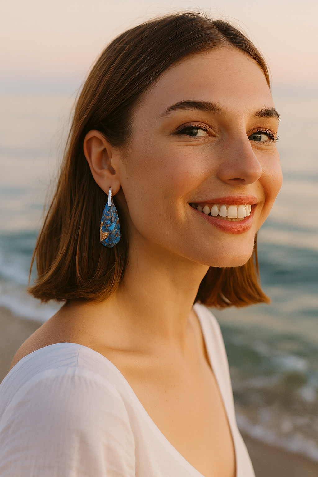 Boucles d’Oreilles "Océan Impérial"