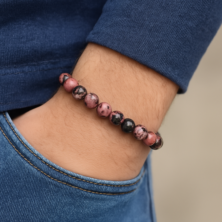 Bracelet "Harmonie & Apaisement" en Rhodonite Naturelle