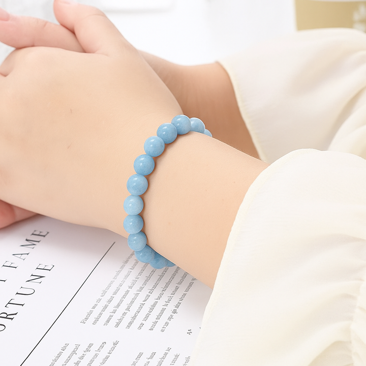 Bracelet "Anti-Stress" en Aquamarine