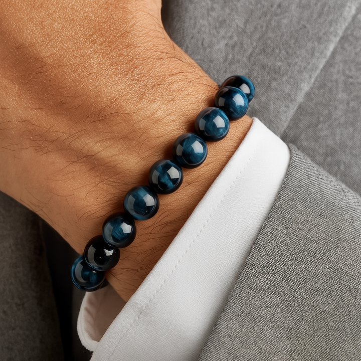 Bracelet "Gardien du Ciel" en Oeil de Faucon