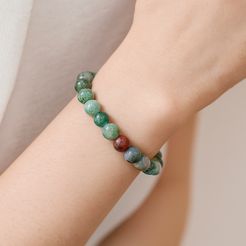 Bracelet "Méditation et Connexion Spirituelle" en Agate Indienne