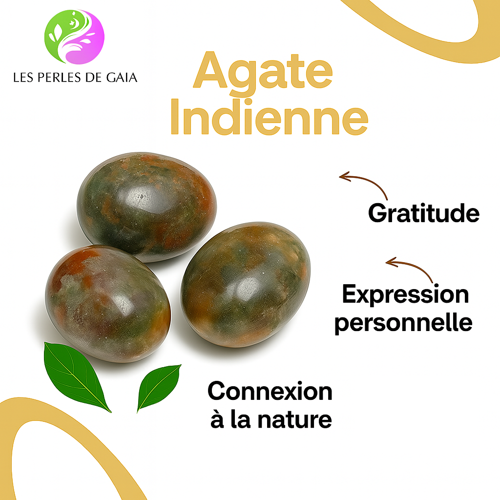 Bracelet "Gratitude" en Agate Indienne