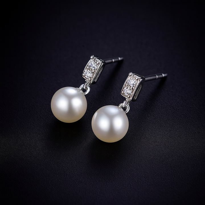 Boucles d’Oreilles Perle & Argent S925