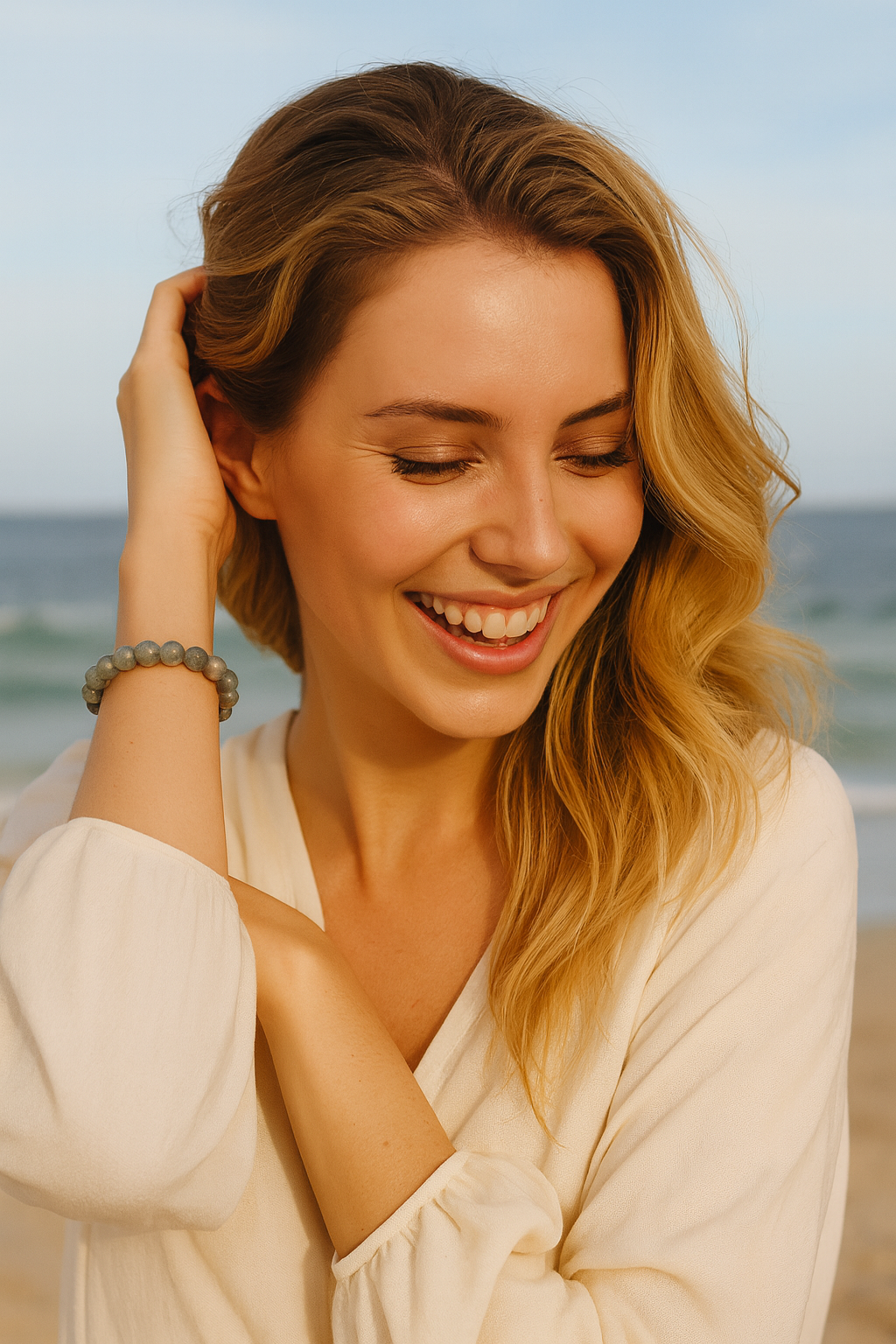 Bracelet "Bouclier de Protection" en Labradorite