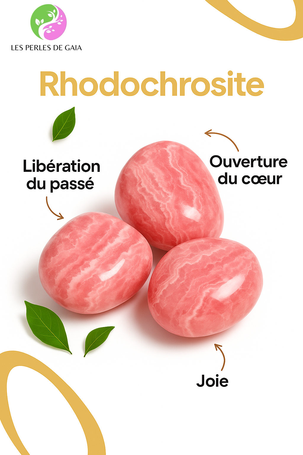 Bracelet DUO "Amour et Compassion" en rhodochrosite et Angelite rouge