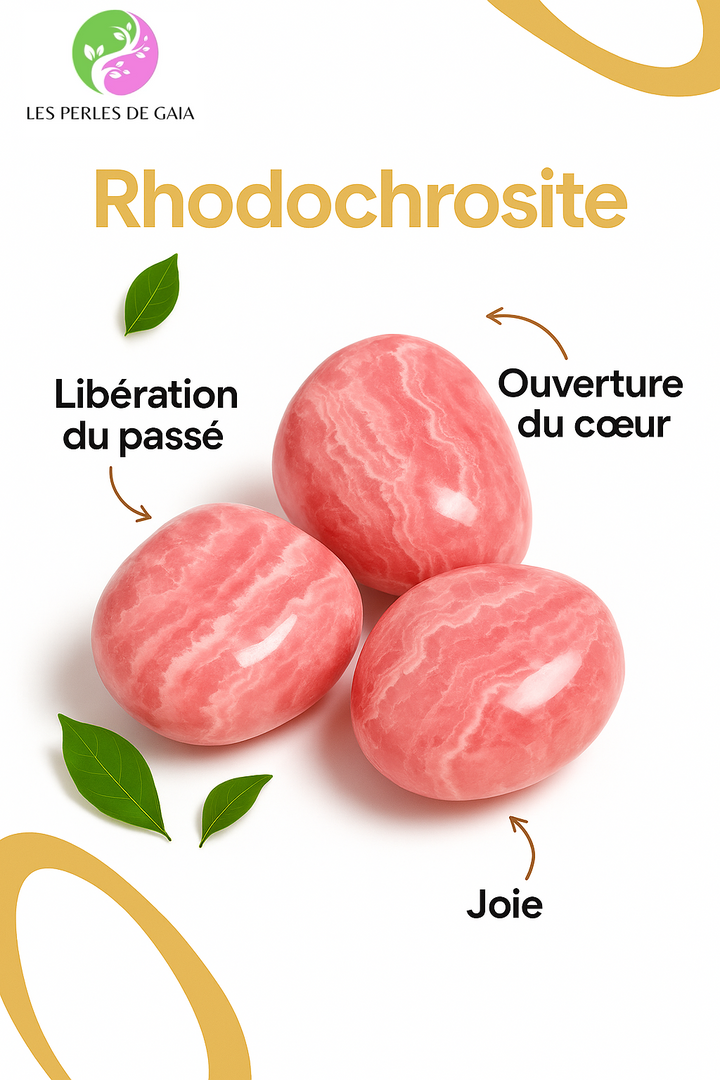 Bracelet DUO "Amour et Compassion" en rhodochrosite et Angelite rouge