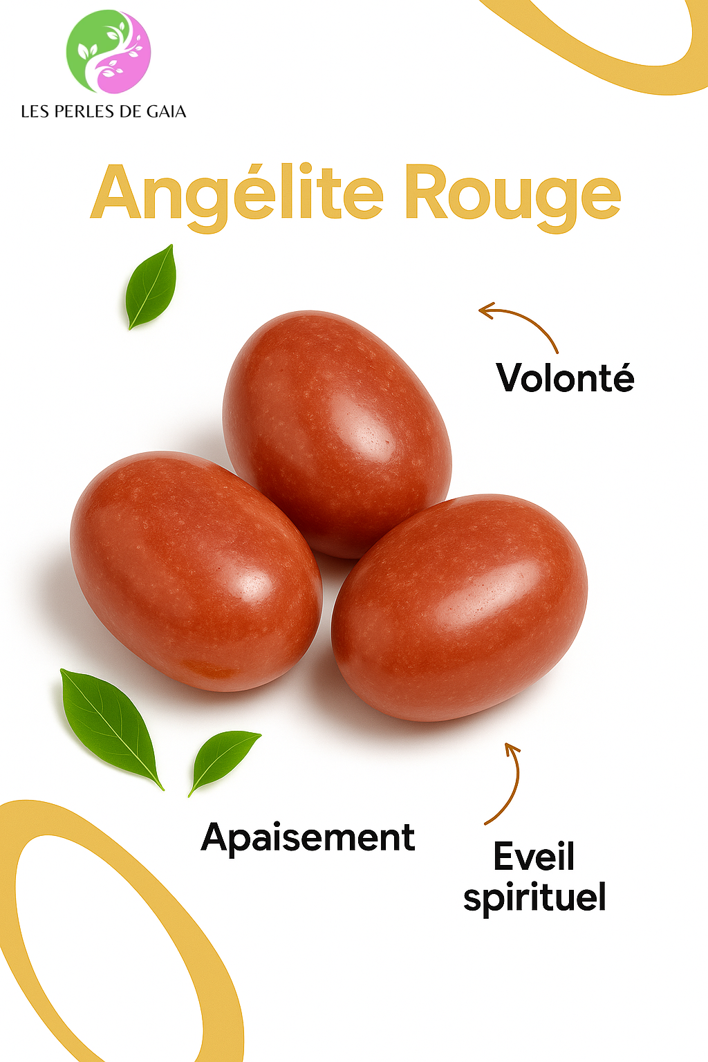 Bracelet DUO "Amour et Compassion" en rhodochrosite et Angelite rouge