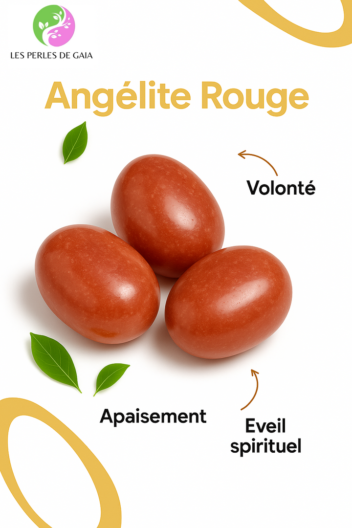 Bracelet DUO "Amour et Compassion" en rhodochrosite et Angelite rouge