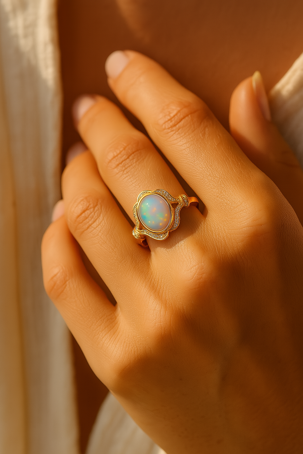 Bague "Éclat d’Opale"
