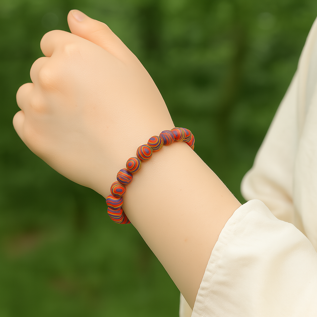 Bracelet "Accepter sa Différence" en Malachite Colorée