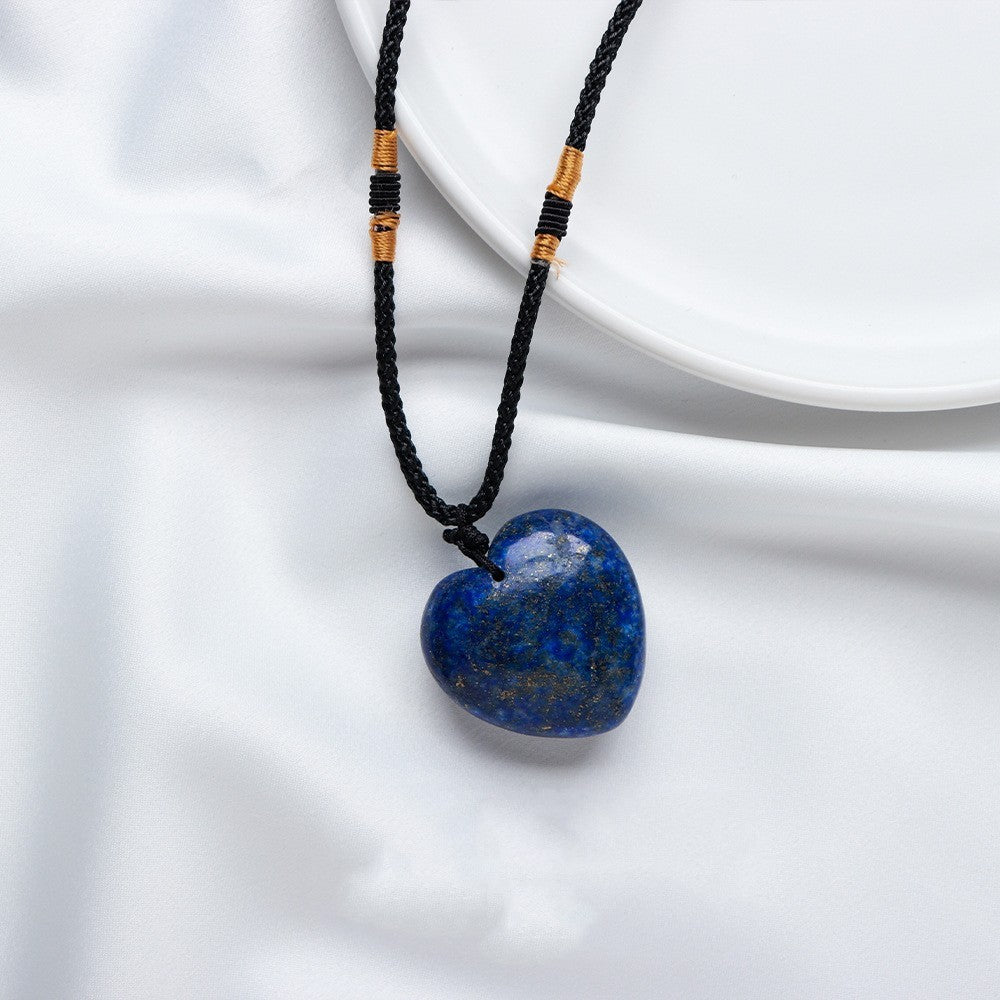 Collier Cœur en Lapis-Lazuli