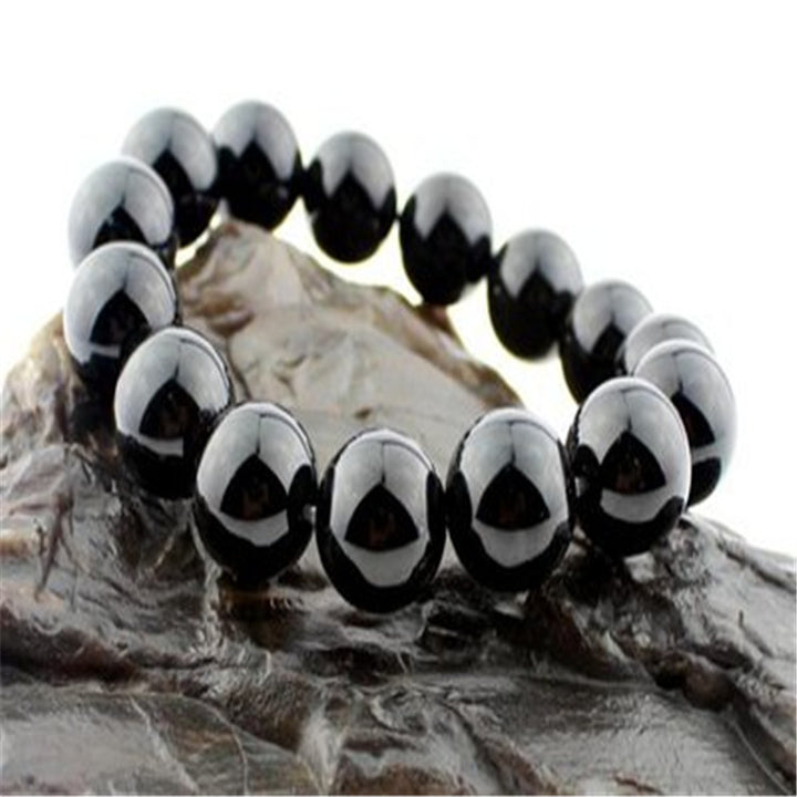 Bracelet Ancrage en Agate Noire