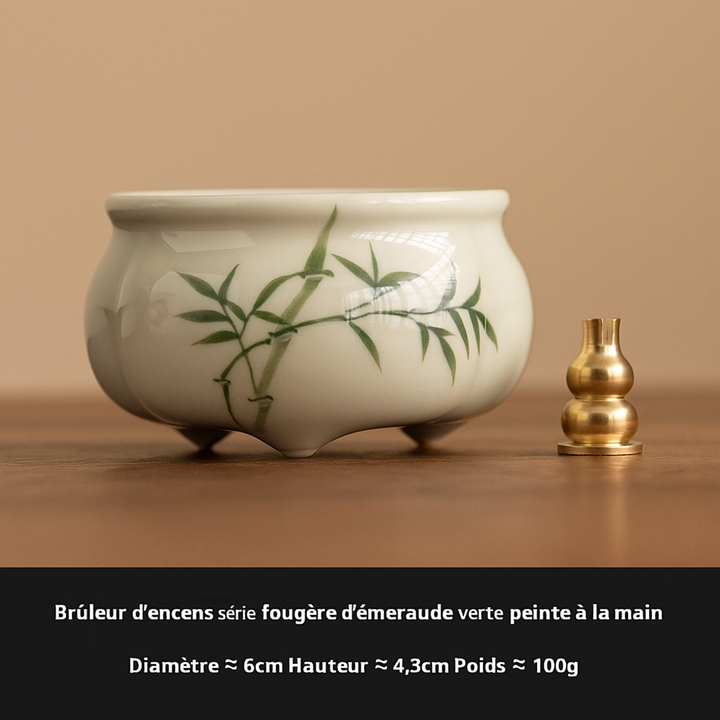 Encensoir en Céramique Peinte à la Main