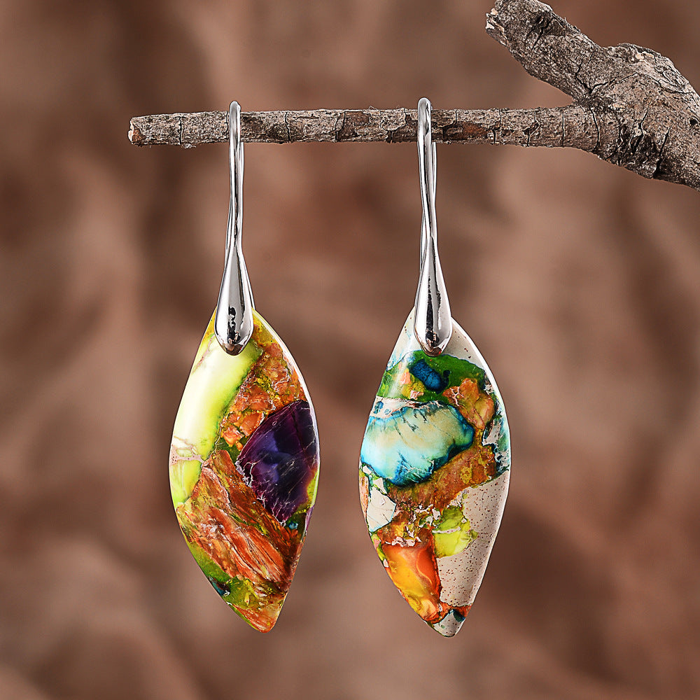 Boucles d’Oreilles "Feuille Bohème"