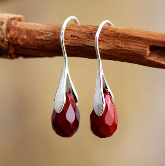 Boucles d’Oreilles "Éclat Jaspe Rouge"