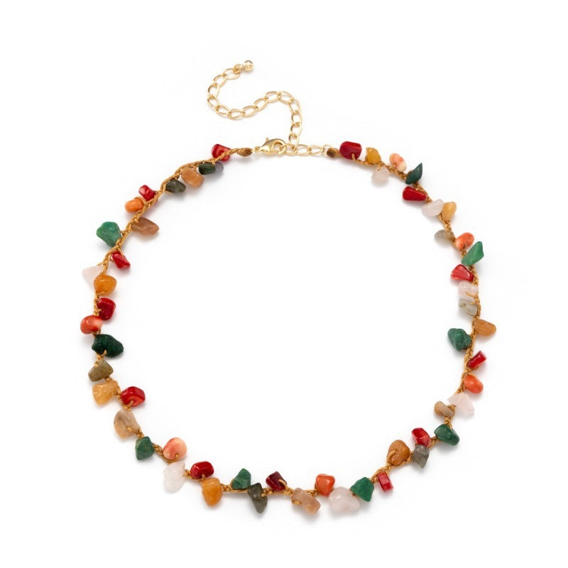 Collier "Éclats de Plage" en Pierres Naturelles