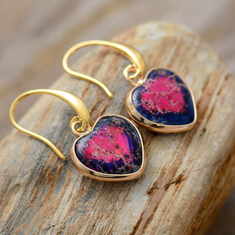 Boucles d’Oreilles "Cœur Impérial"