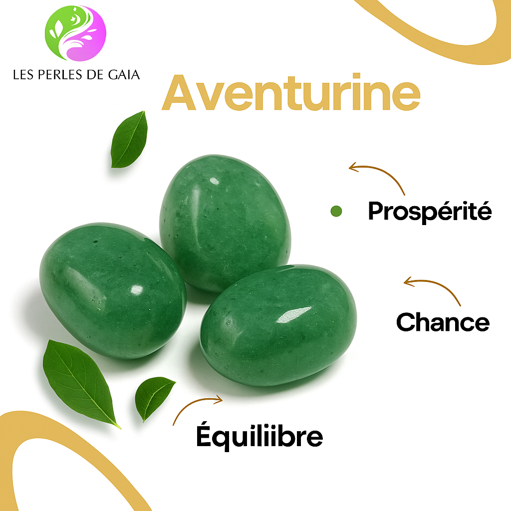 Bracelet "Chance et Prospérité" en Granite et Aventurine verte