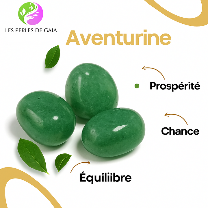 Bracelet "Chance et Prospérité" en Granite et Aventurine verte