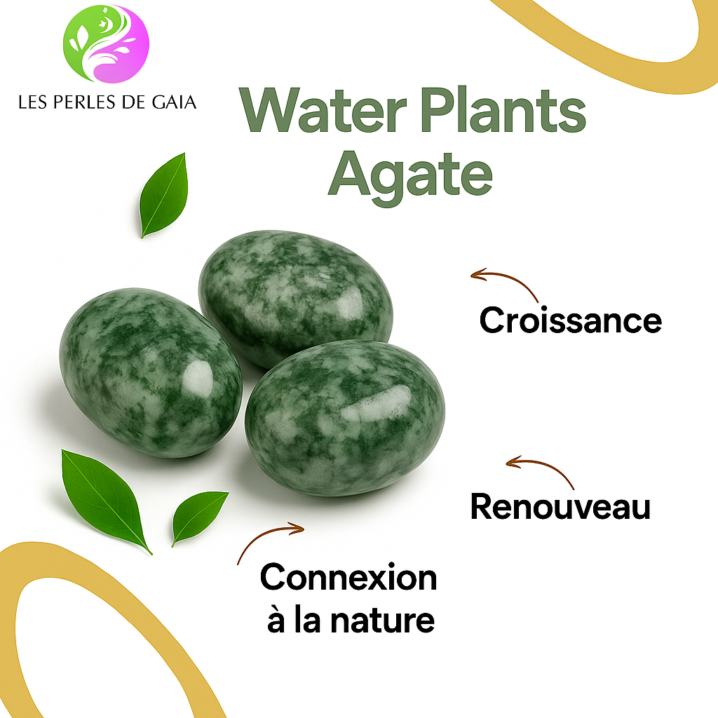 Bracelet "Croissance et Renouveau" en Water Plants Agate