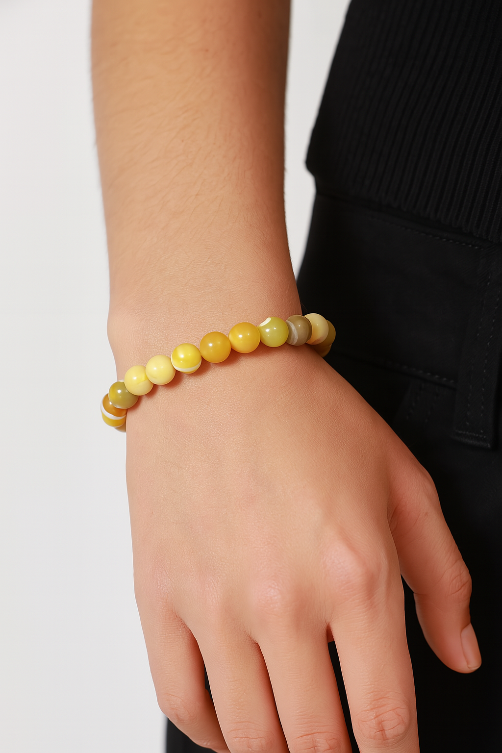 Bracelet "Joie de Vivre" en Agate Jaune