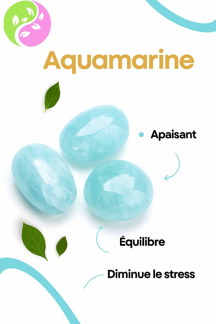 Bracelet "Anti-Stress" en Aquamarine
