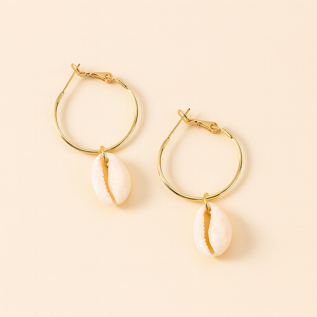 Boucles d’Oreilles Coquillage Océan