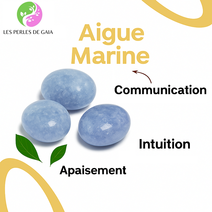 Bracelet "Vie Paisible" en Améthyste et Aigue-marine