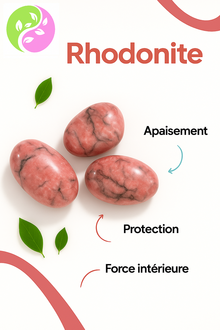 Bracelet "Amour de Soi et Apaisement émotionnelle" en Rhodonite et Quartz Rose
