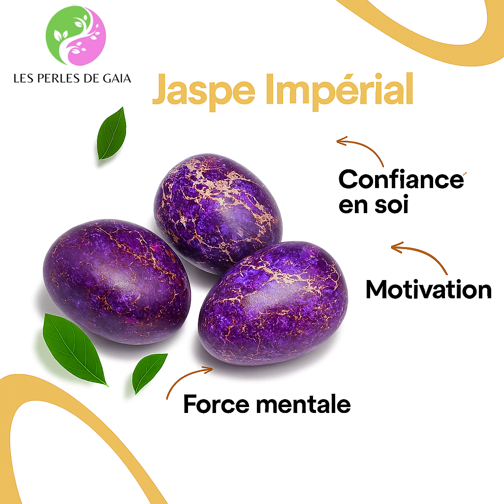 Bracelet DUO "Force Intérieure et Douceur émotionnelle" en Jaspe Impérial et Pierre de Lune