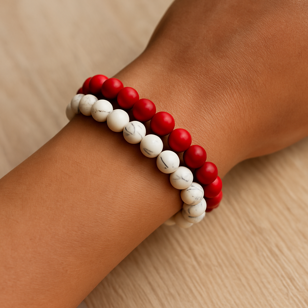 Bracelet "Puissance et Ancrage" en Black Pine Red