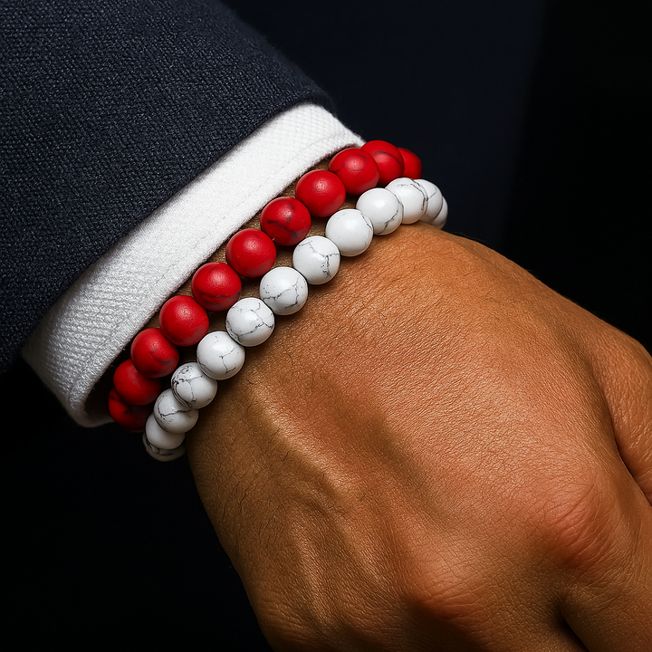 Bracelet "Puissance et Ancrage" en Black Pine Red