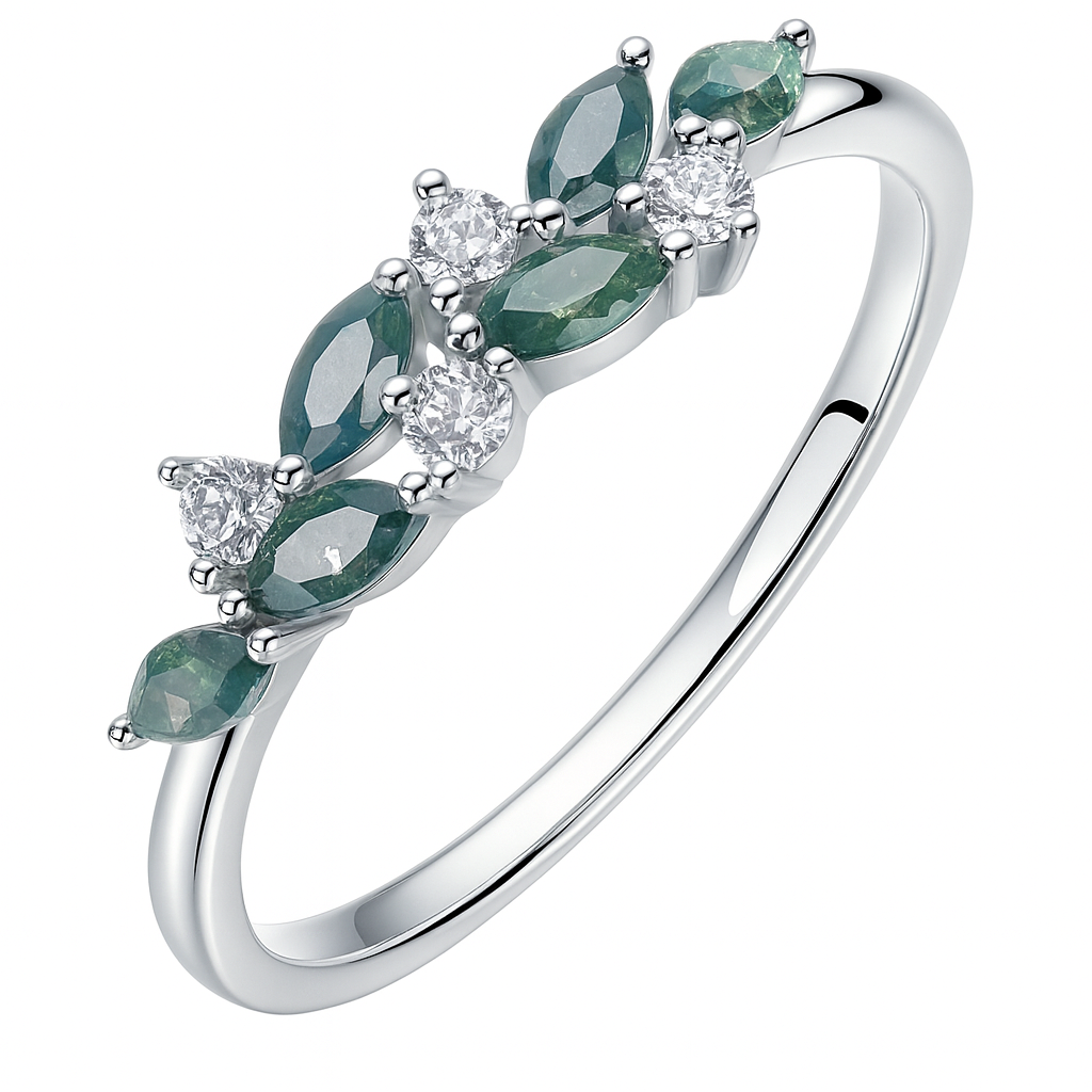 Bague "Feuille d’Émeraude"