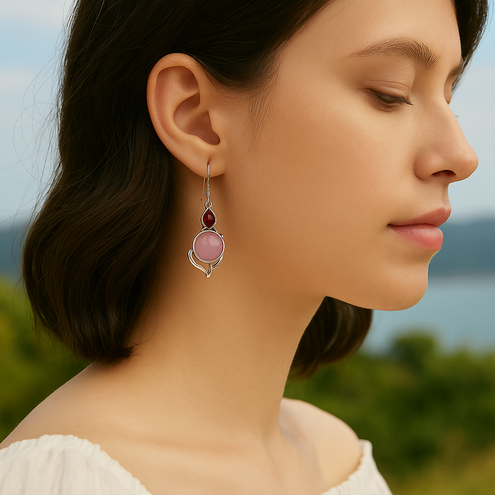 Boucles d’Oreilles "Éclat d’Hibiscus"