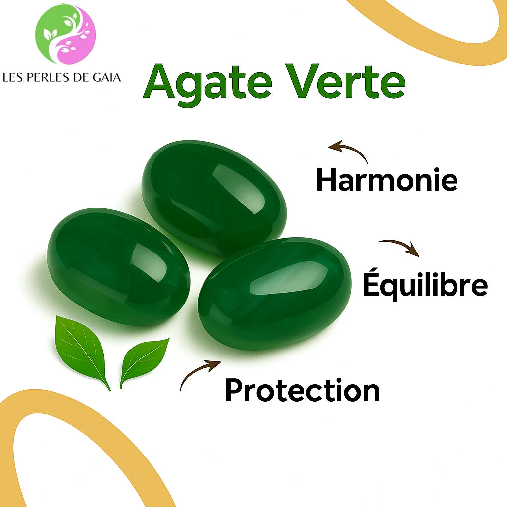 Collier Étoilé en Agate Verte