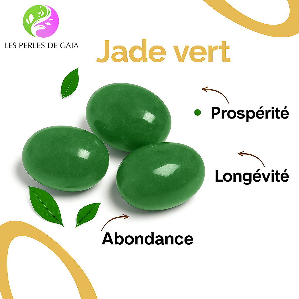 Bracelet "Prospérité et Longévité" en Jade Vert