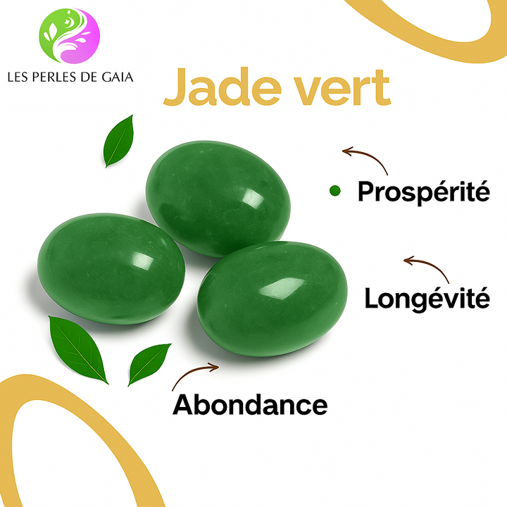 Bracelet "Prospérité et Longévité" en Jade Vert