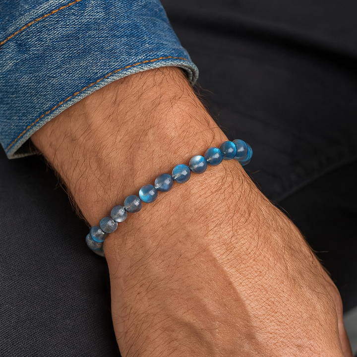 Bracelet "Essence de Lune" en Pierre de Lune Œil de Chat