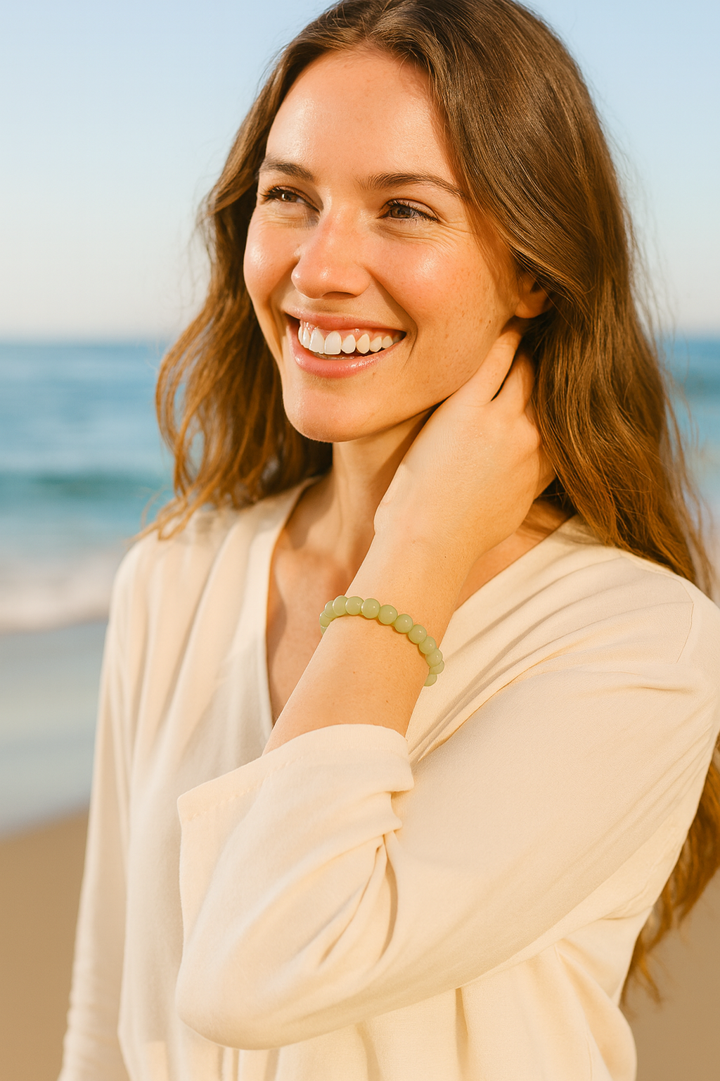 Bracelet Sagesse et Prospérité en Jade Hetian