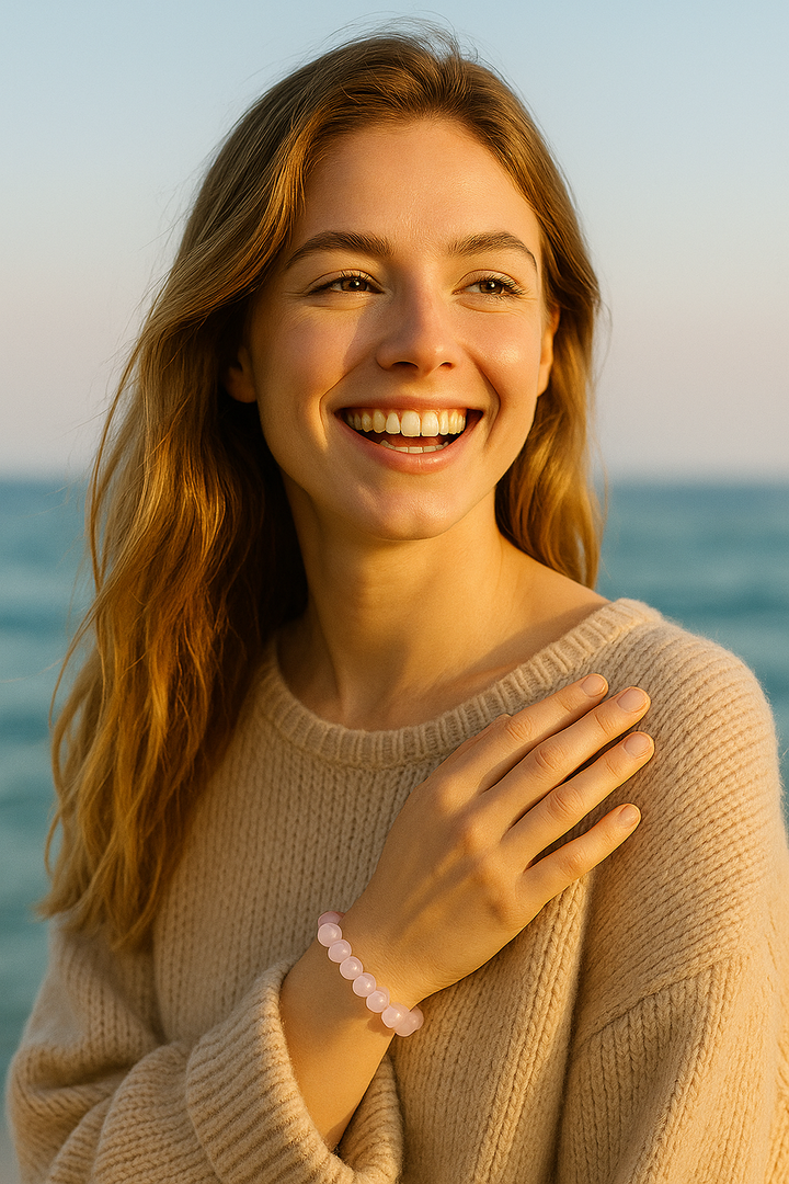 Bracelet "Amour Inconditionnel" en Quartz Rose