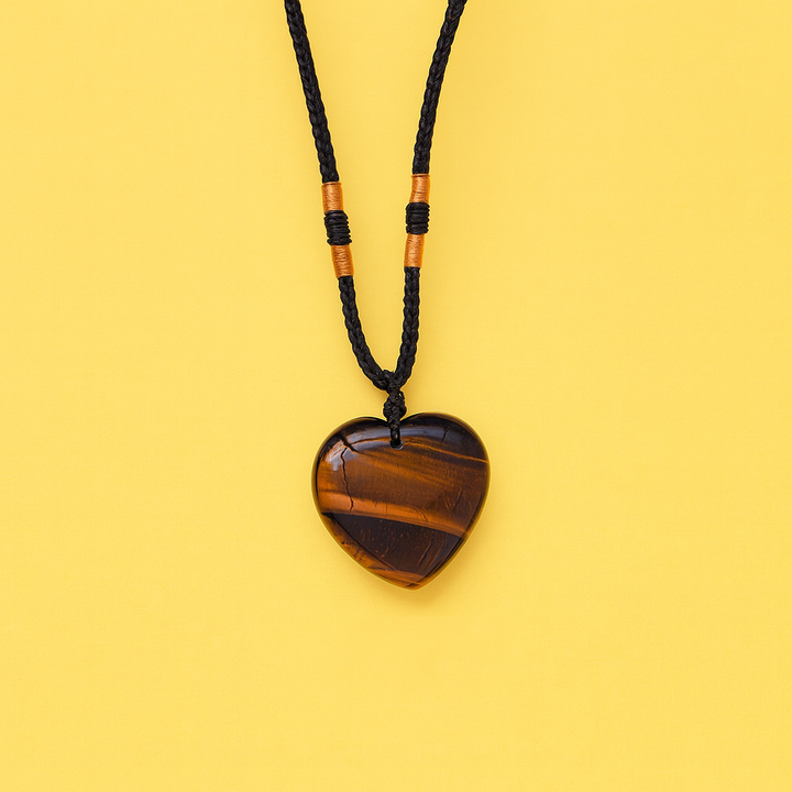 Collier Cœur en Œil de Tigre