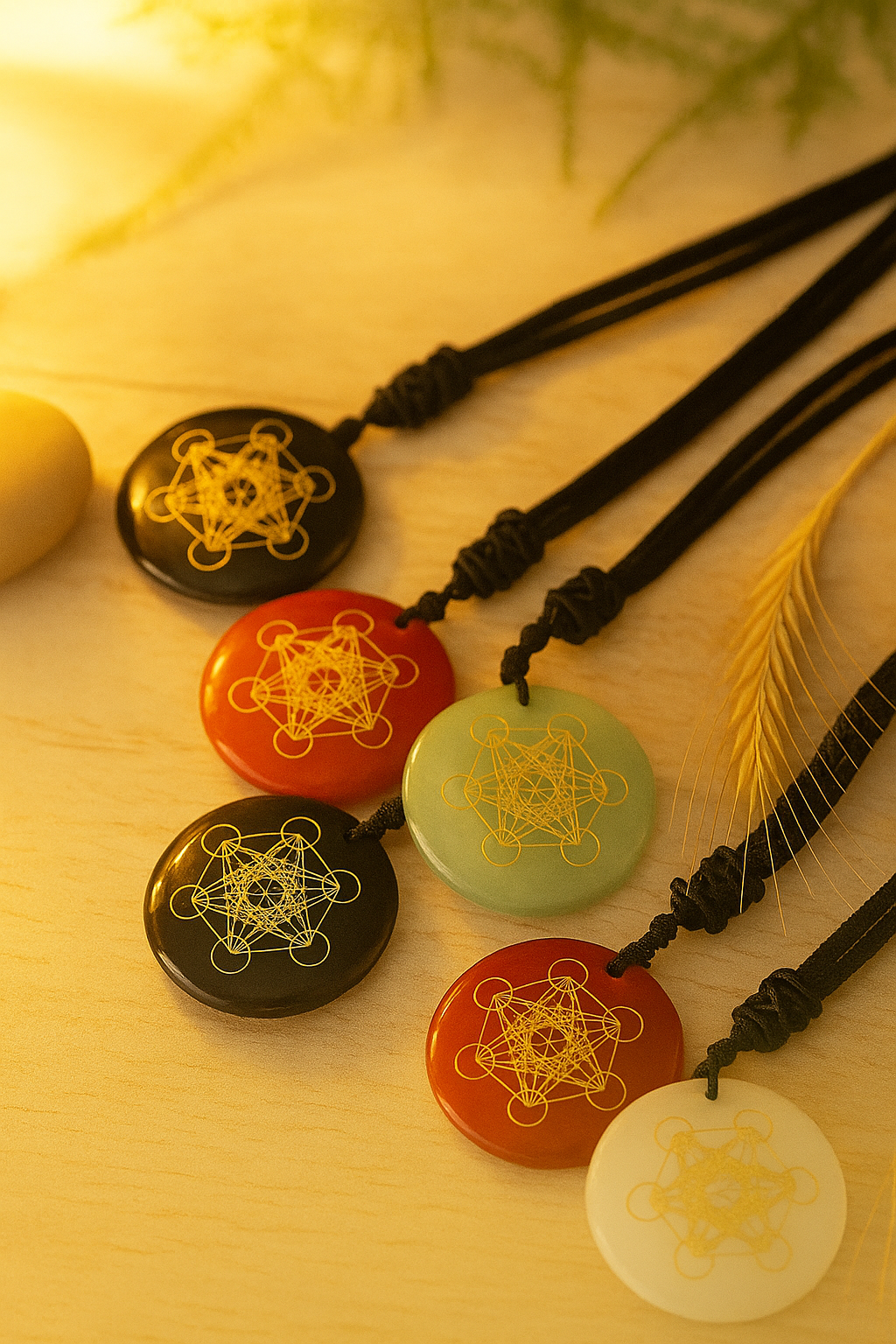 Pendentif “Cube de Métatron” en Cristal Naturel